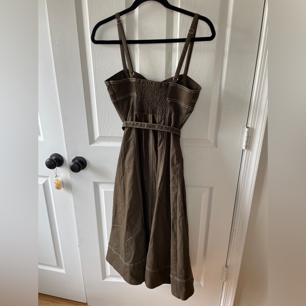 Hill house The Fiona Dress - Chocolate Twill Midi Dress - Picture 12 of 12